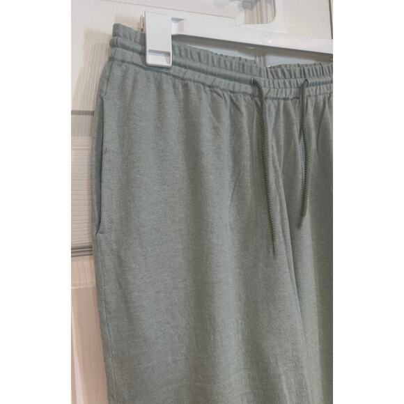 Sage Green Lounge Jogger Sweatpants Comfy Casual Athleisure Drawstring Pants - Picture 2 of 8